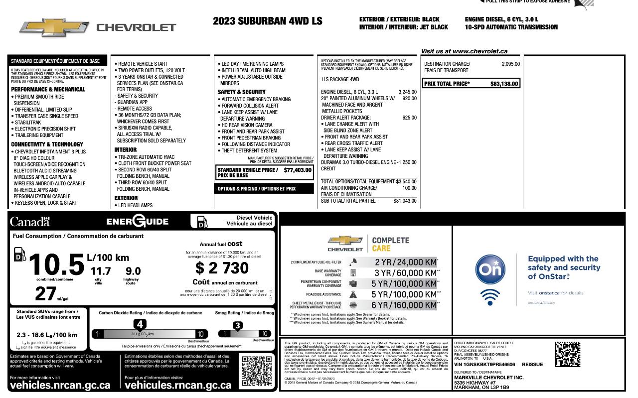 Chevrolet Suburban LS 4WD 2023