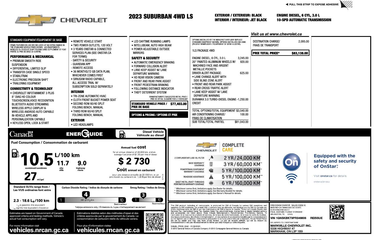 Chevrolet Suburban LS 4WD 2023