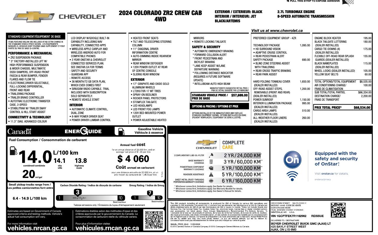 Chevrolet Colorado ZR2 Crew Cab 4WD 2024