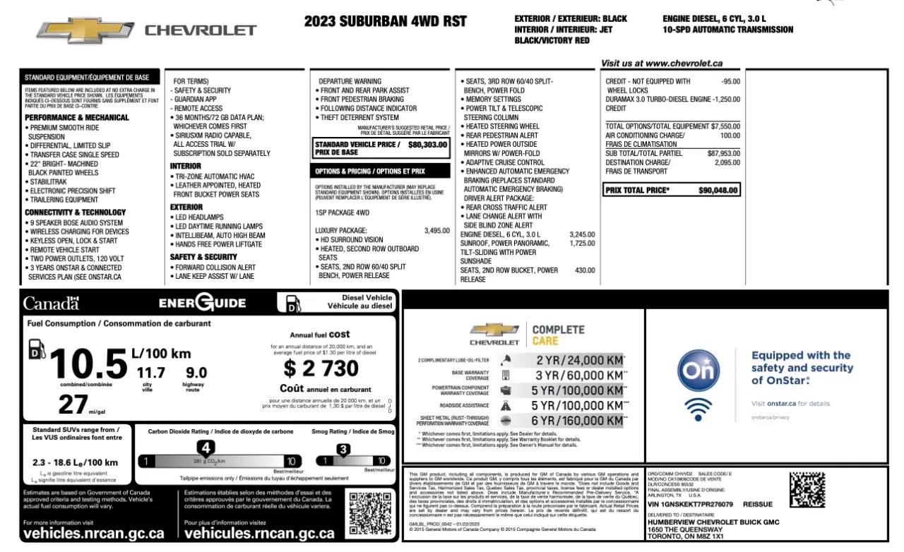 Chevrolet Suburban RST 4WD 2023