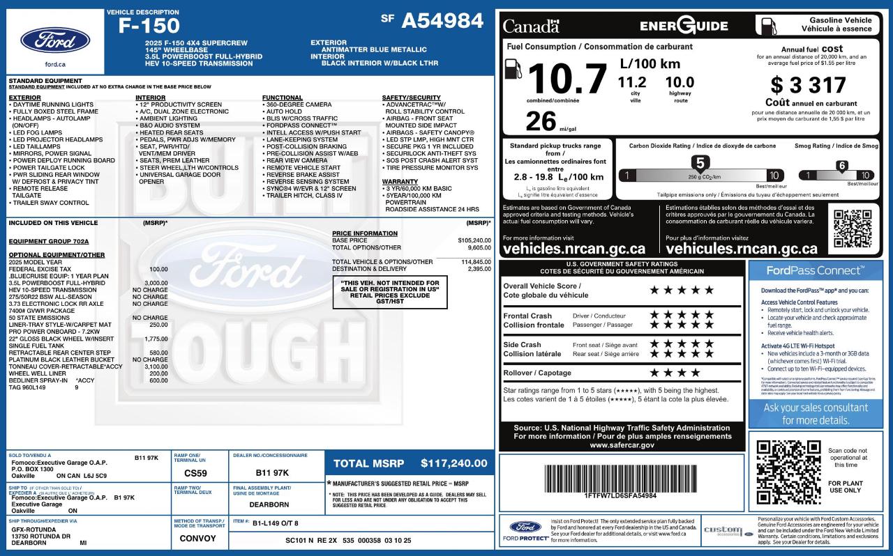 Ford F150 Platinum Supercrew 4WD 2025
