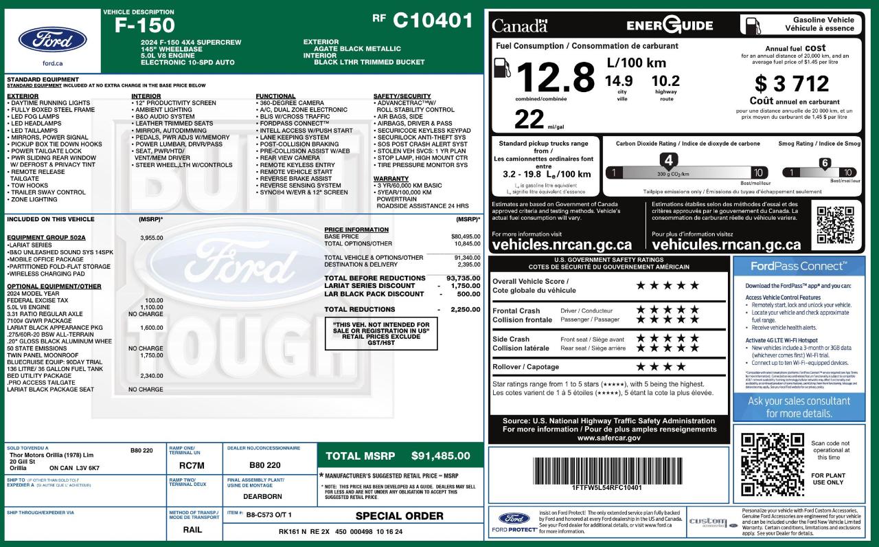 Ford F150 Lariat Supercrew 4WD 2024