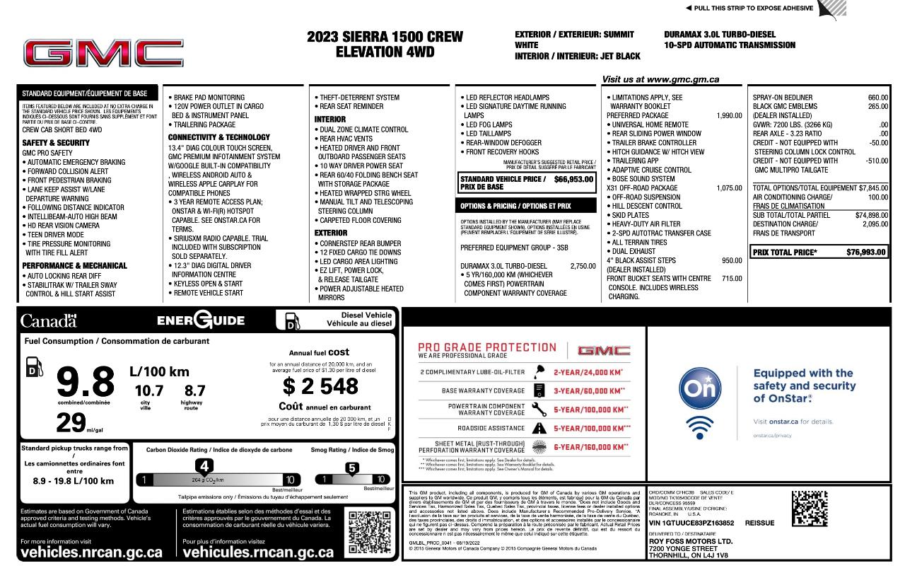 GMC Sierra 1500 Elevation Crew Cab 4WD 2023