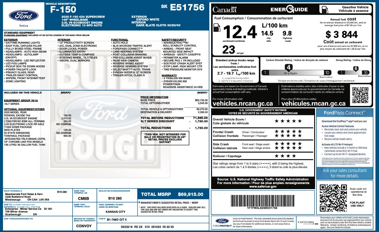 Ford F150 XLT Supercrew 4WD 2025