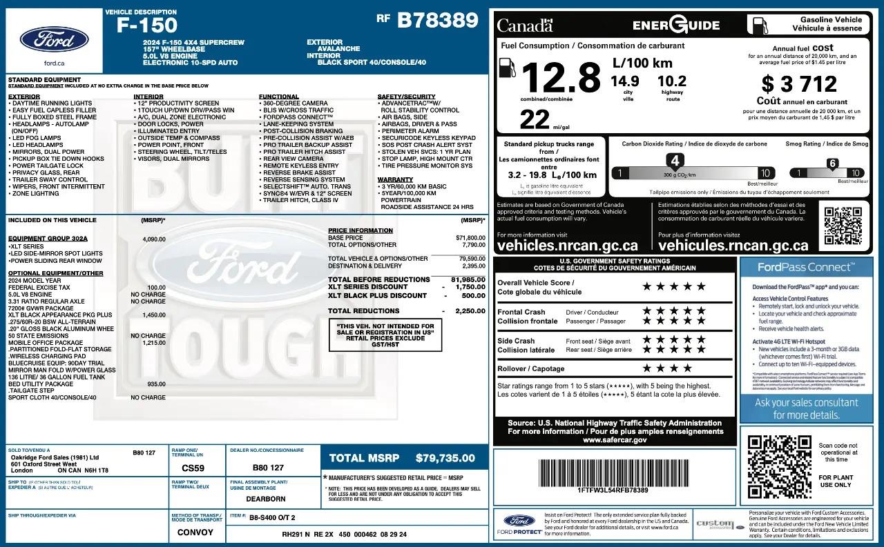 Ford F150 XLT Supercrew 4WD 2024