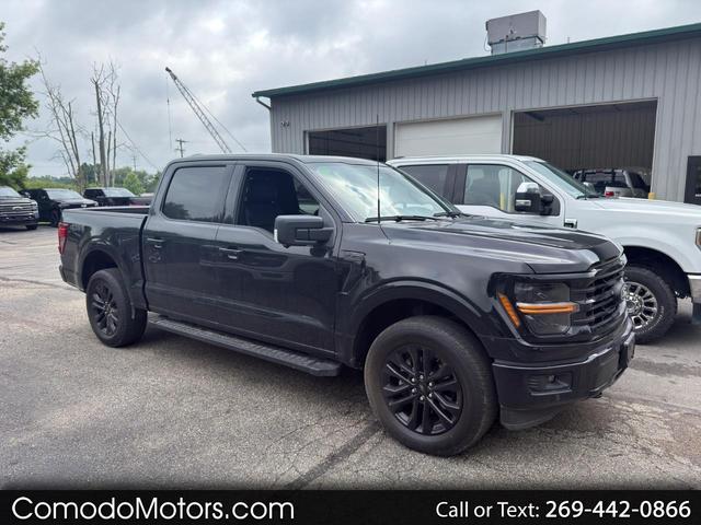 Black 2024 Ford F-150 Pickup Truck Four-Wheel Drive Automatic