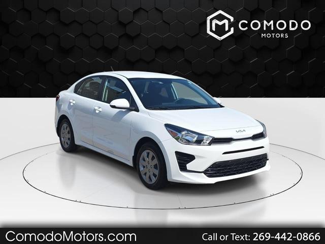 White 2023 Kia Rio Sedan Front-Wheel Drive Continuously Variable Transmission