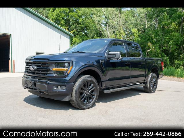 Blue 2024 Ford F-150 Pickup Truck Four-Wheel Drive Automatic