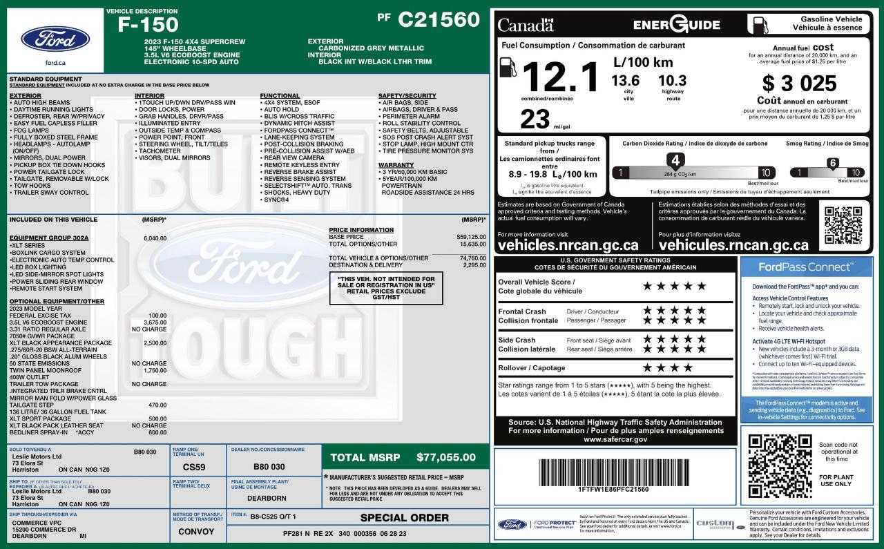 Ford F150 XLT Supercrew 4WD 2023