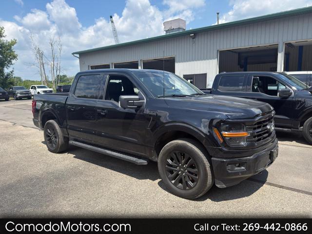 Black 2024 Ford F-150 Pickup Truck Four-Wheel Drive Automatic