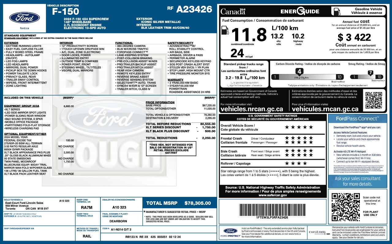 Ford F150 XLT Supercrew 4WD 2024