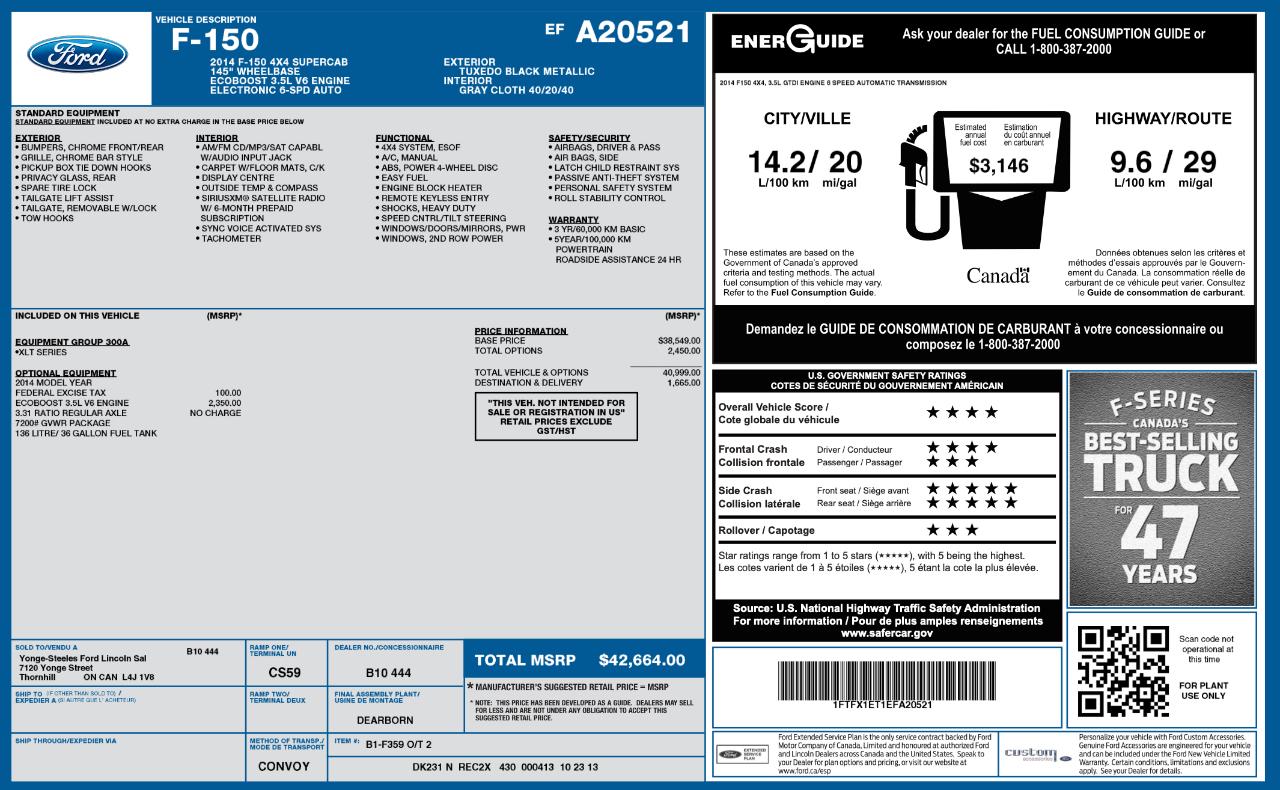 Ford F150 XLT Supercab 4WD 2014