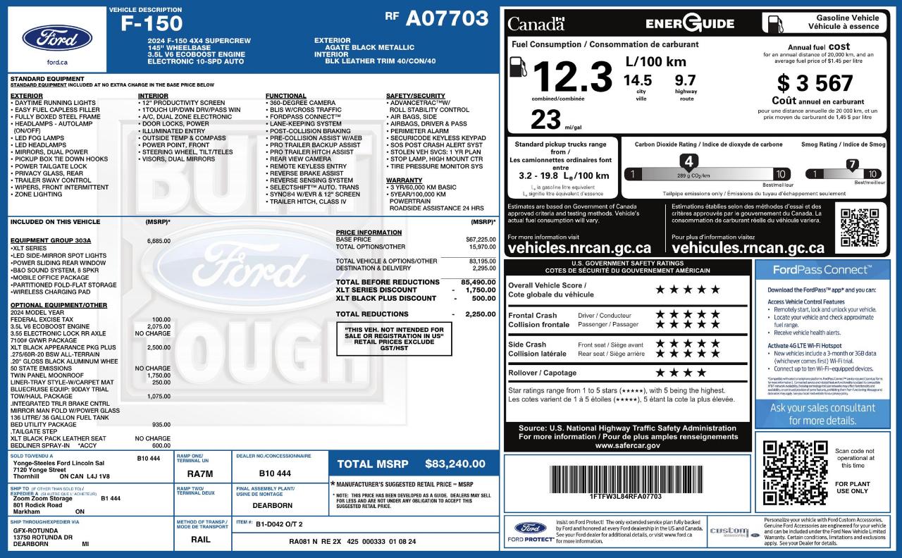 Ford F150 XLT Supercrew 4WD 2024