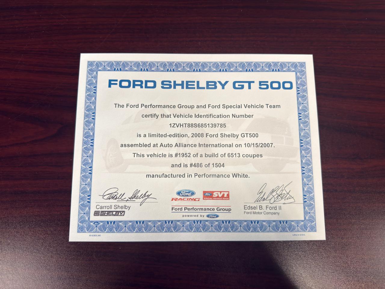 Ford Shelby GT500 Coupe 2008
