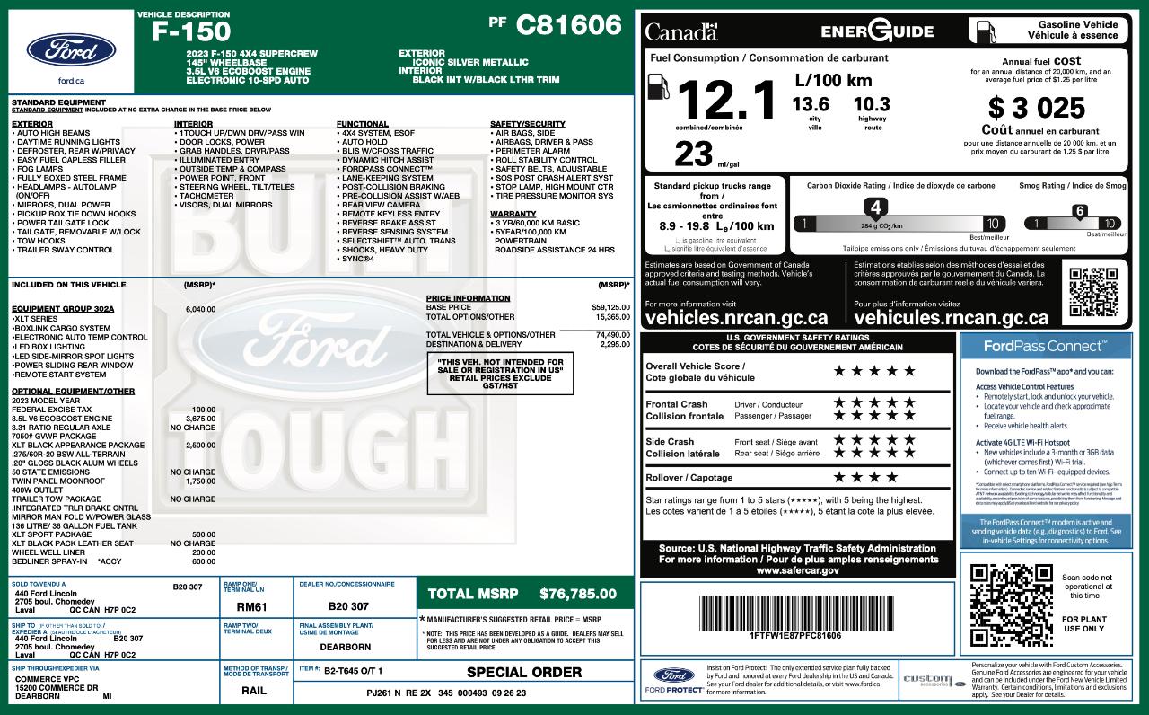 Ford F150 XLT Supercrew 4WD 2023