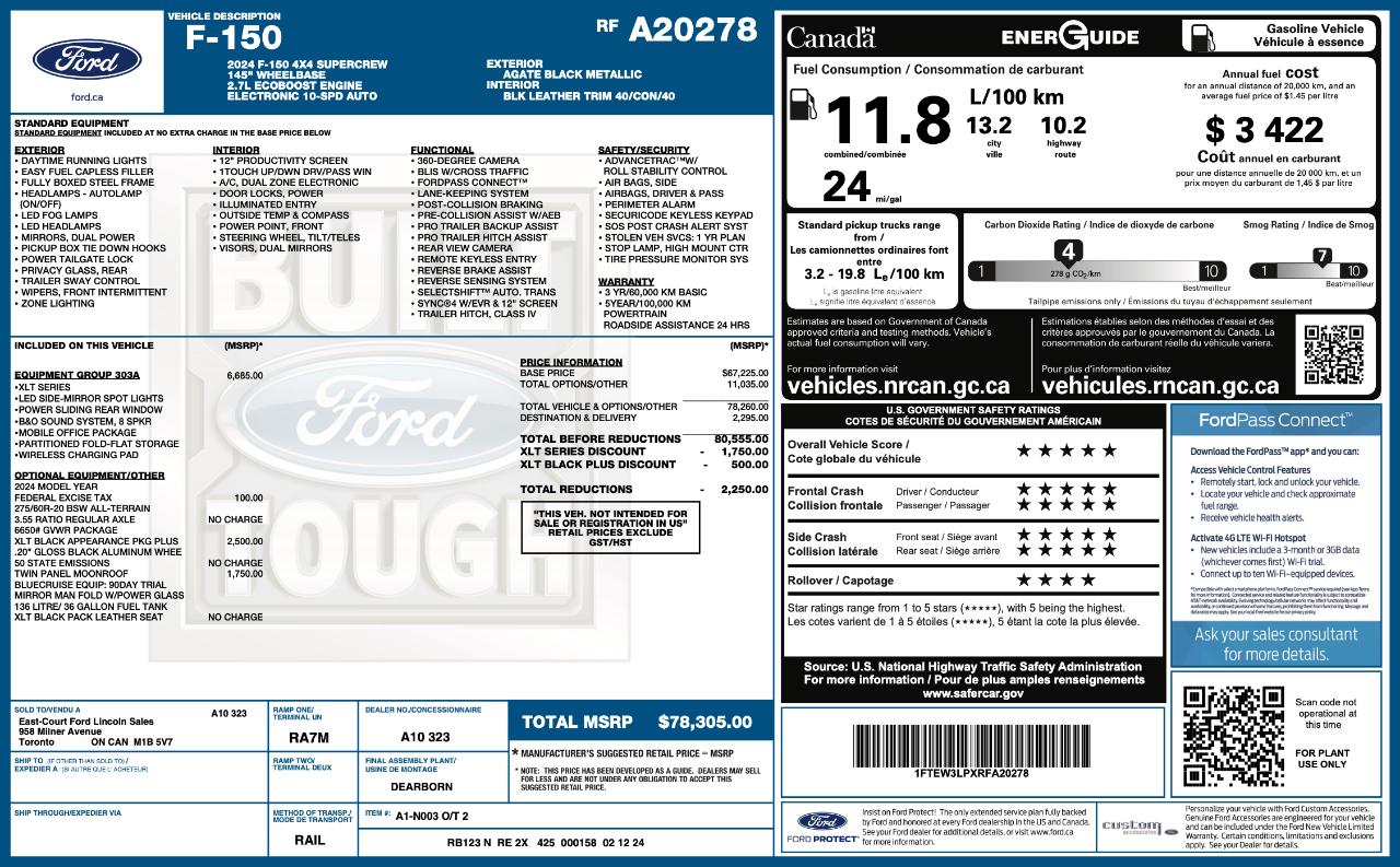 Ford F150 XLT Supercrew 4WD 2024