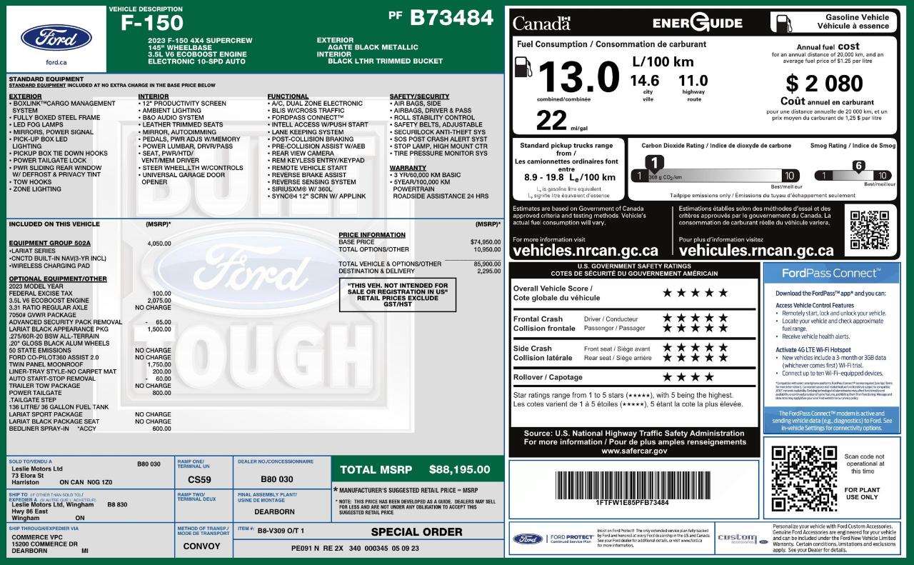 Ford F150 Lariat Supercrew 4WD 2023