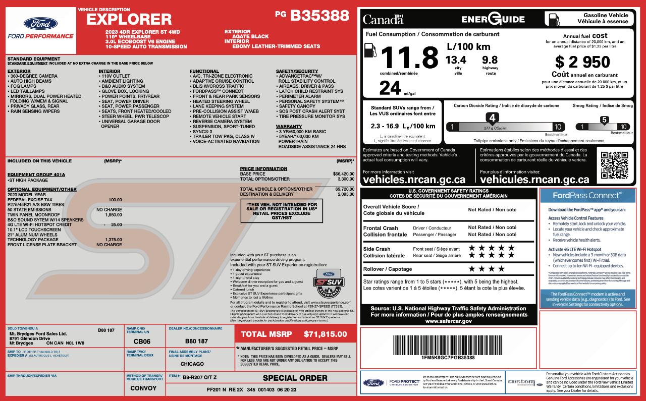Ford Explorer ST AWD 2023