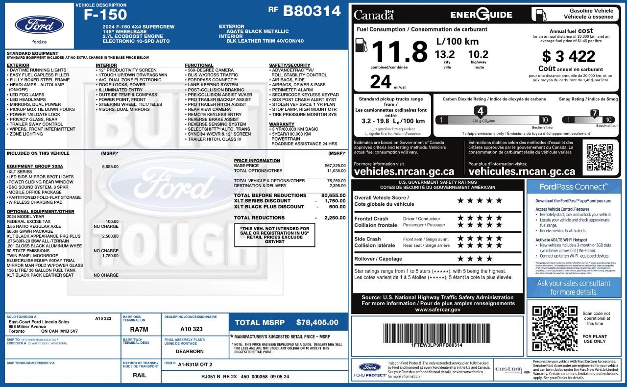 Ford F150 XLT Supercrew 4WD 2024