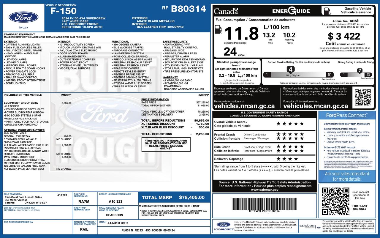 Ford F150 XLT Supercrew 4WD 2024