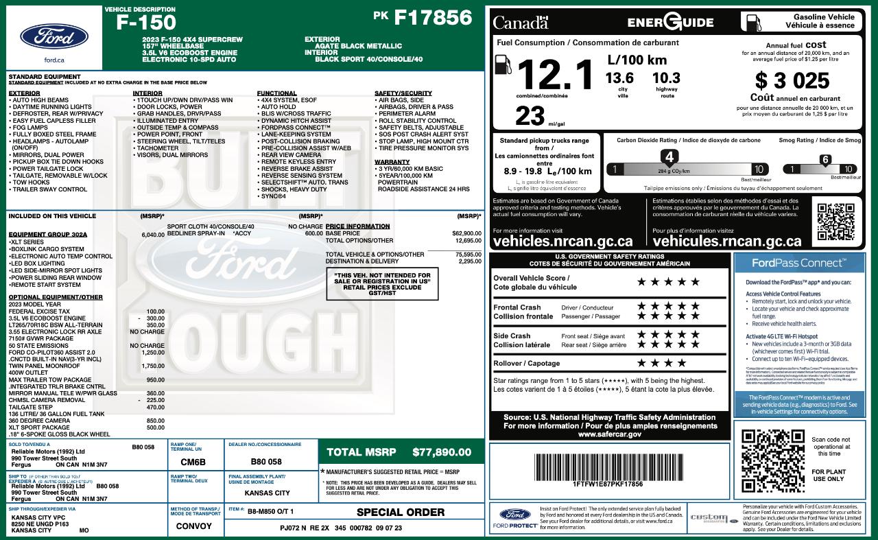 Ford F150 XLT Supercrew 4WD 2023