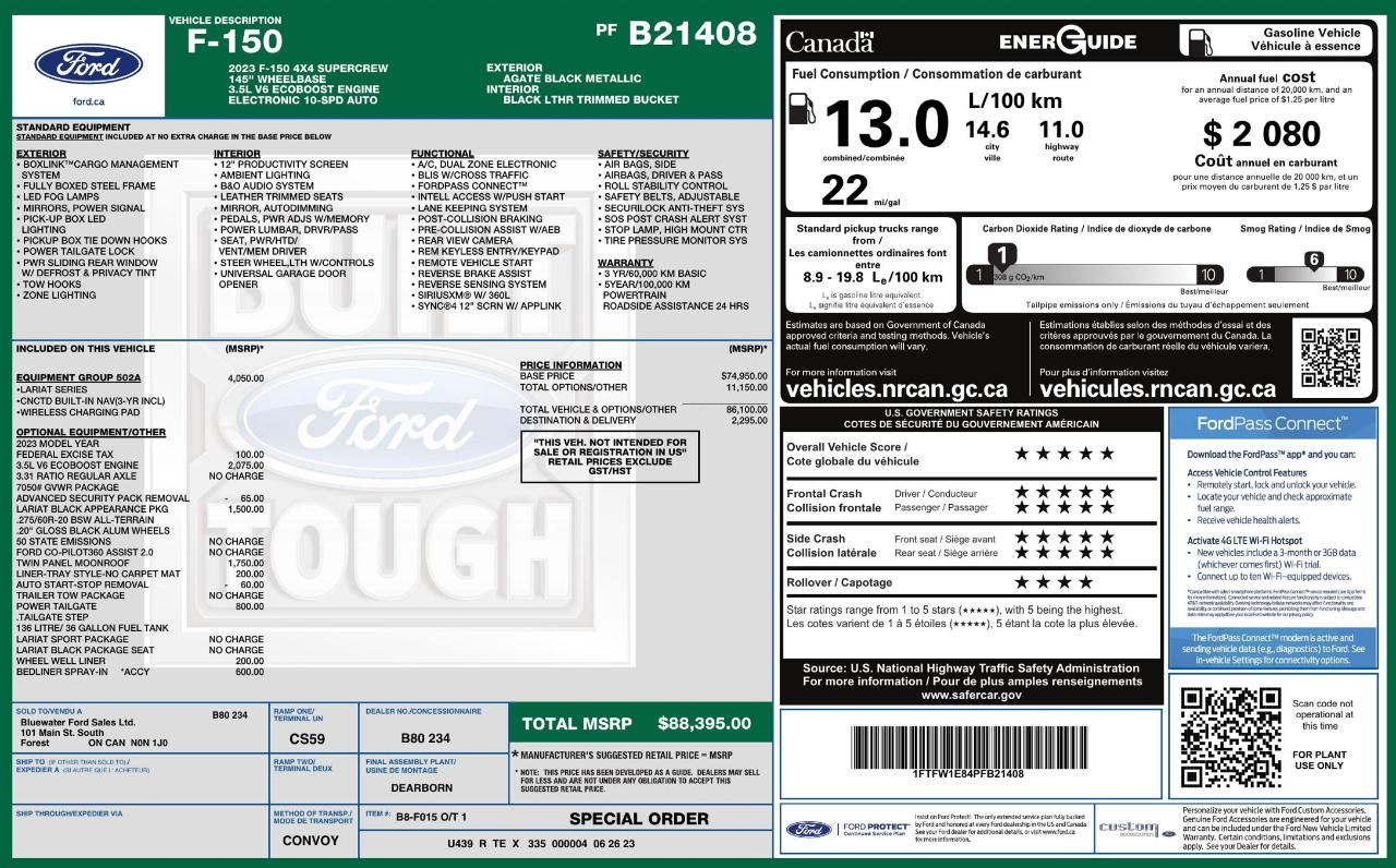 Ford F150 Lariat Supercrew 4WD 2023