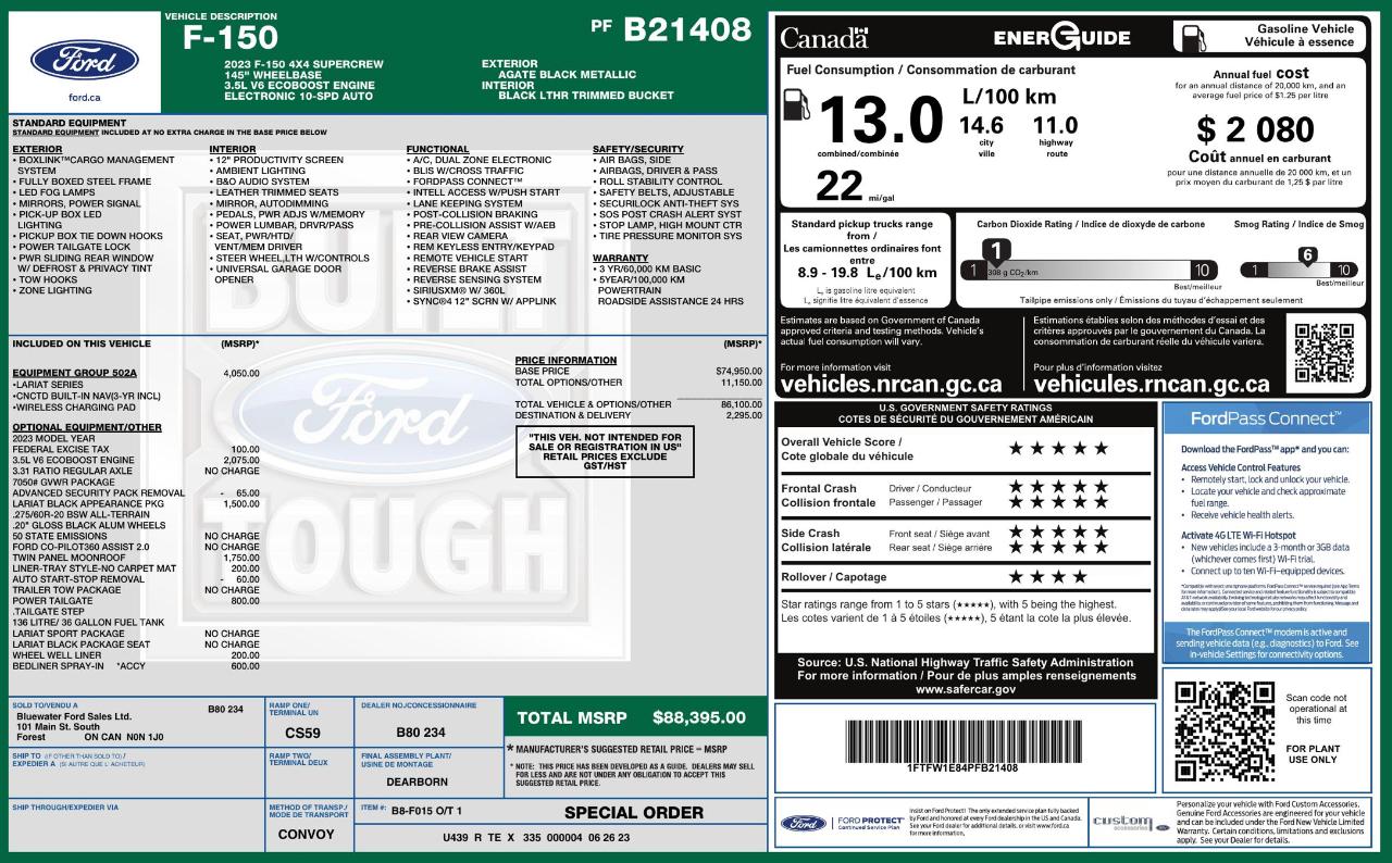 Ford F150 Lariat Supercrew 4WD 2023