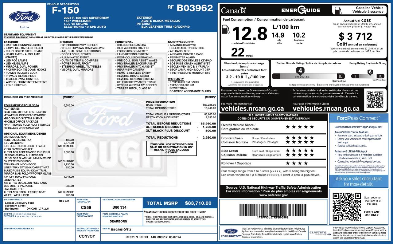 Ford F150 XLT Supercrew 4WD 2024