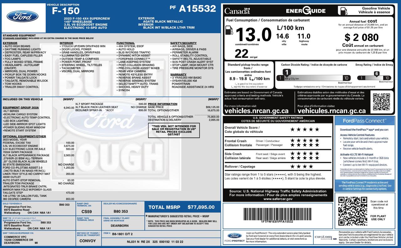 Ford F150 XLT Supercrew 4WD 2023
