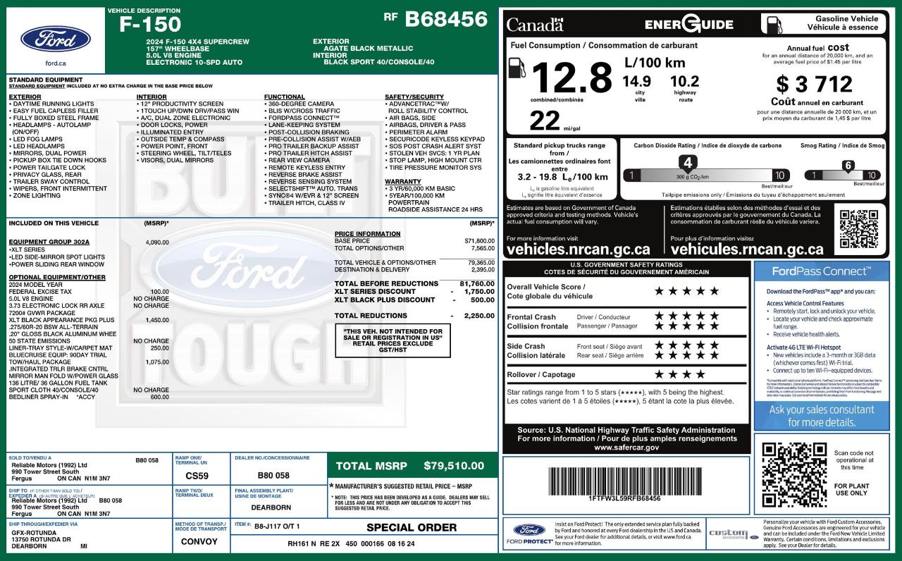 Ford F150 XLT Supercrew 4WD 2024