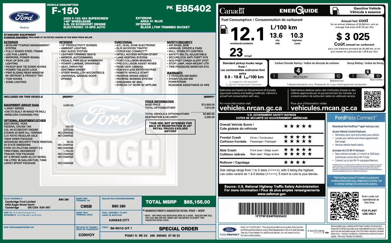 Ford F150 Lariat Supercrew 4WD 2023