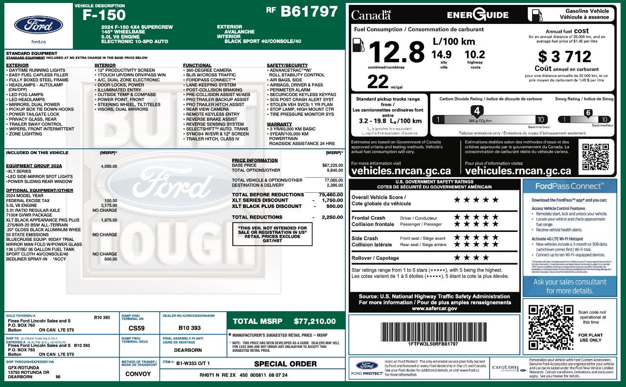 Ford F150 XLT Supercrew 4WD 2024