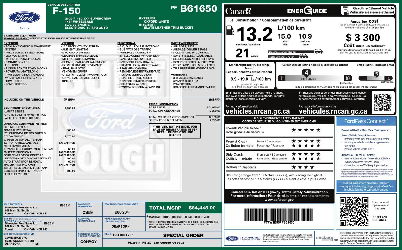 Ford F150 Lariat Supercrew 4WD 2023