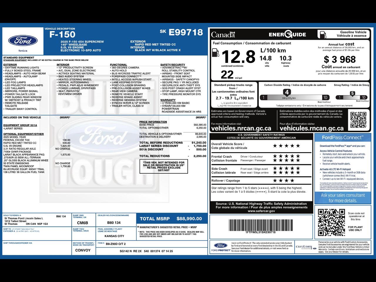 Ford F150 Lariat Supercrew 4WD 2025