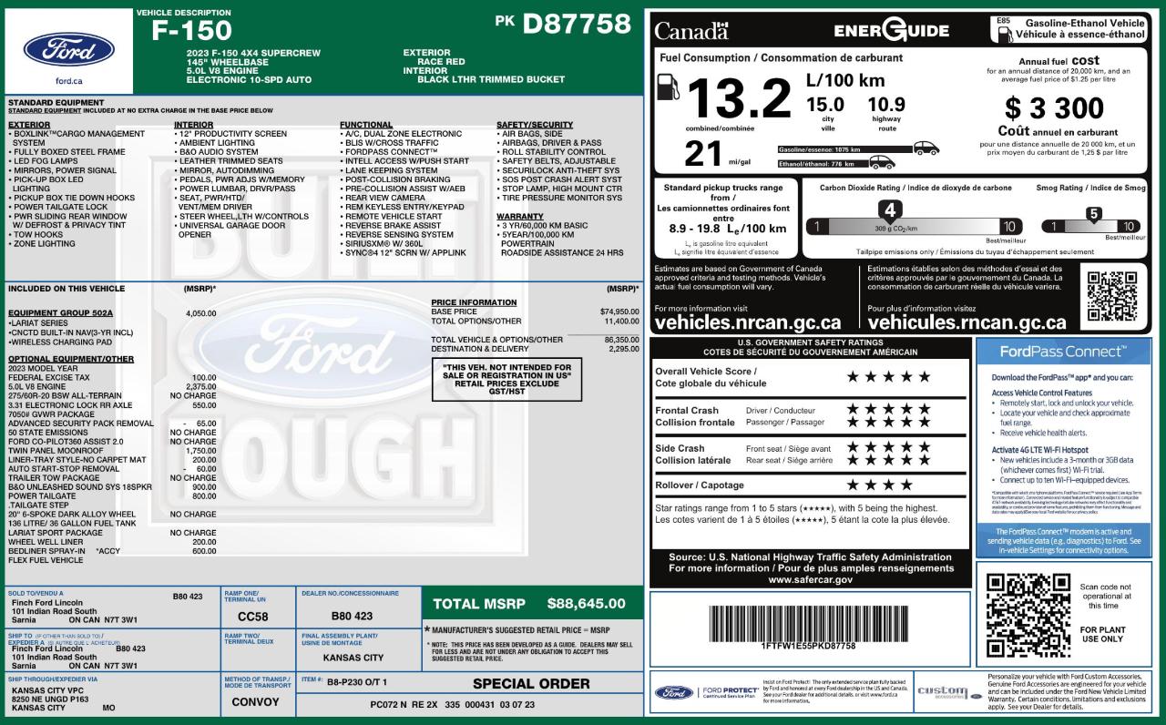 Ford F150 Lariat Supercrew 4WD 2023