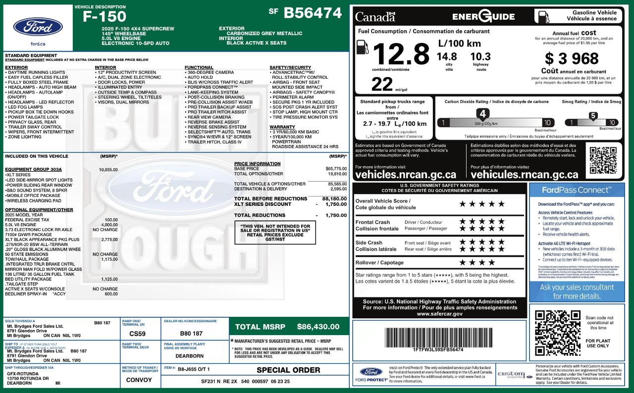 Ford F150 XLT Supercrew 4WD 2025