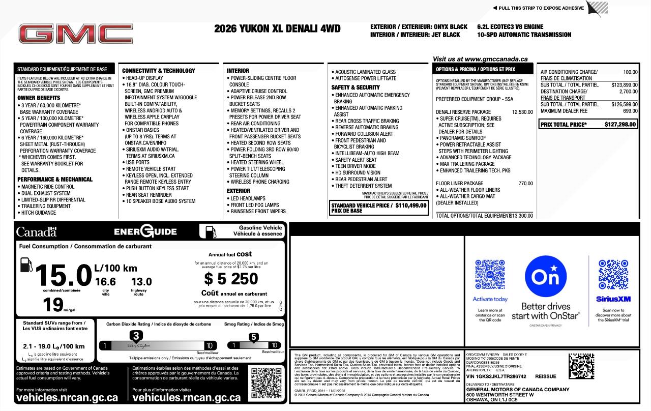 GMC Yukon XL Denali 4WD 2026