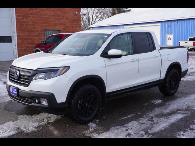 White 2020 Honda Ridgeline RTL AWD Pickup Truck All-Wheel Drive 9-Speed Automatic
