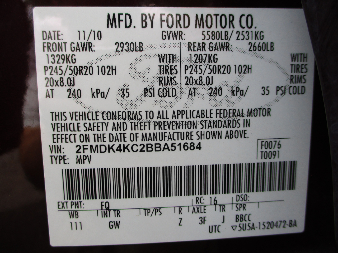 Ford Edge Limited AWD 2011