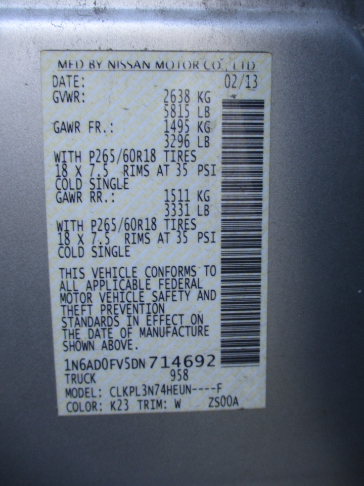 Nissan Frontier SL Crew Cab 4WD LWB 2013 Nissan Frontier SL Crew Cab 4WD LWB 2013