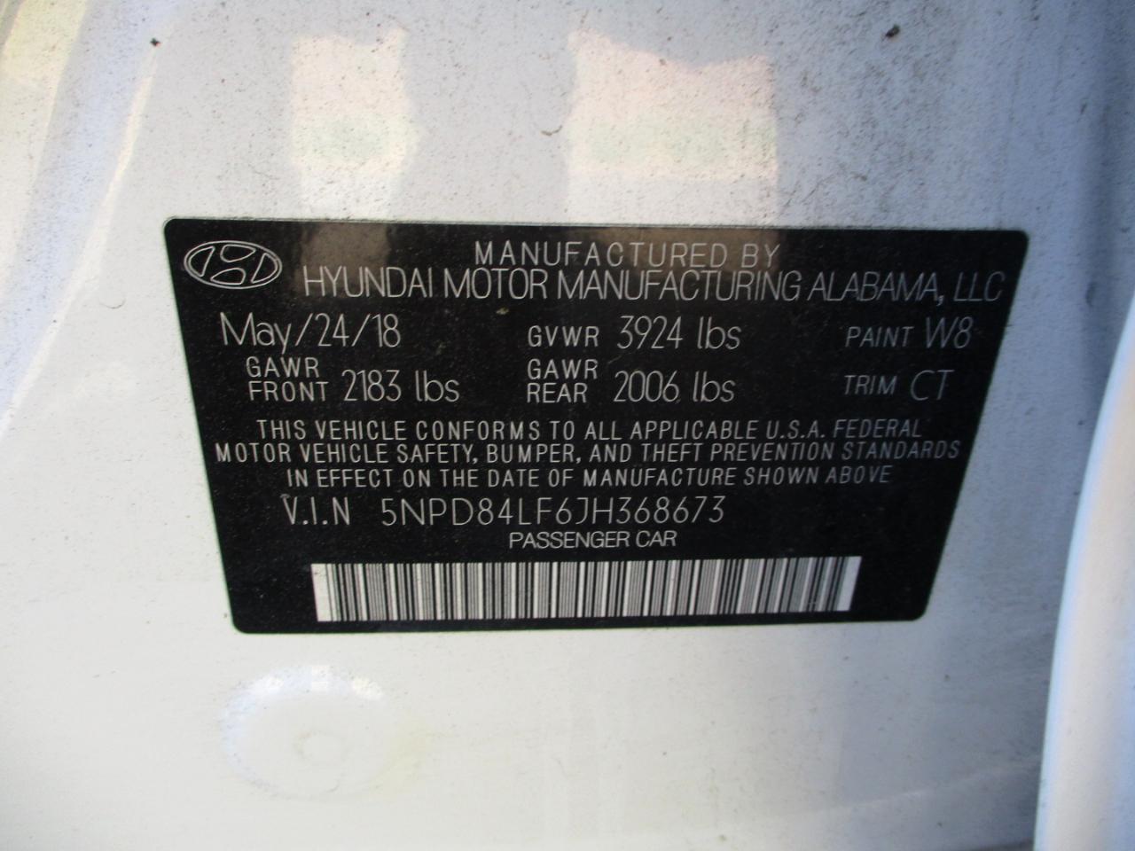 Hyundai Elantra SEL 2018