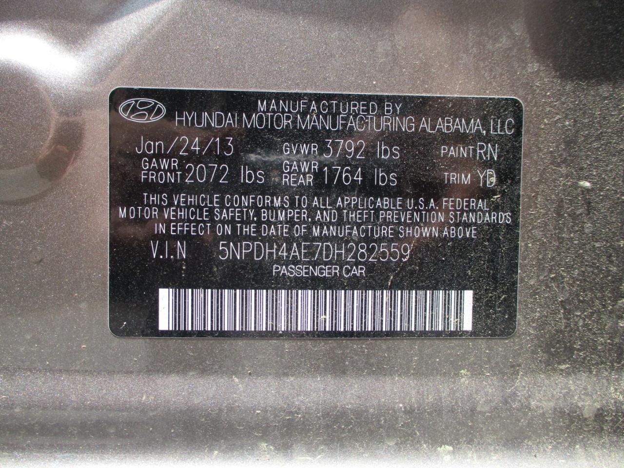 Hyundai Elantra GLS 2013