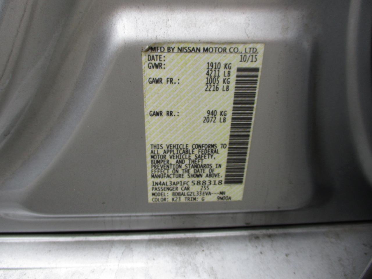 Nissan Altima 2.5 S 2015