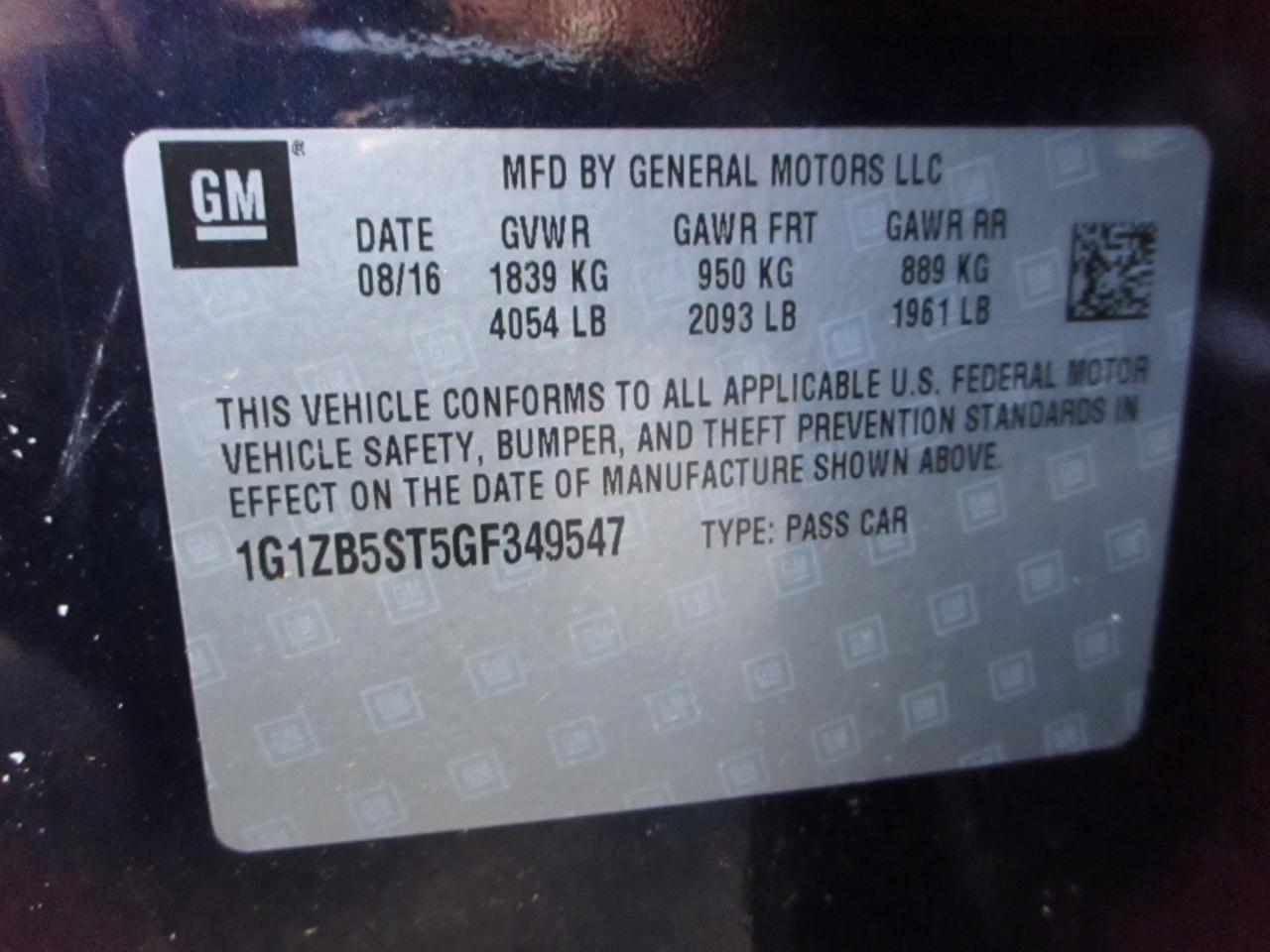 Chevrolet Malibu LS 2016