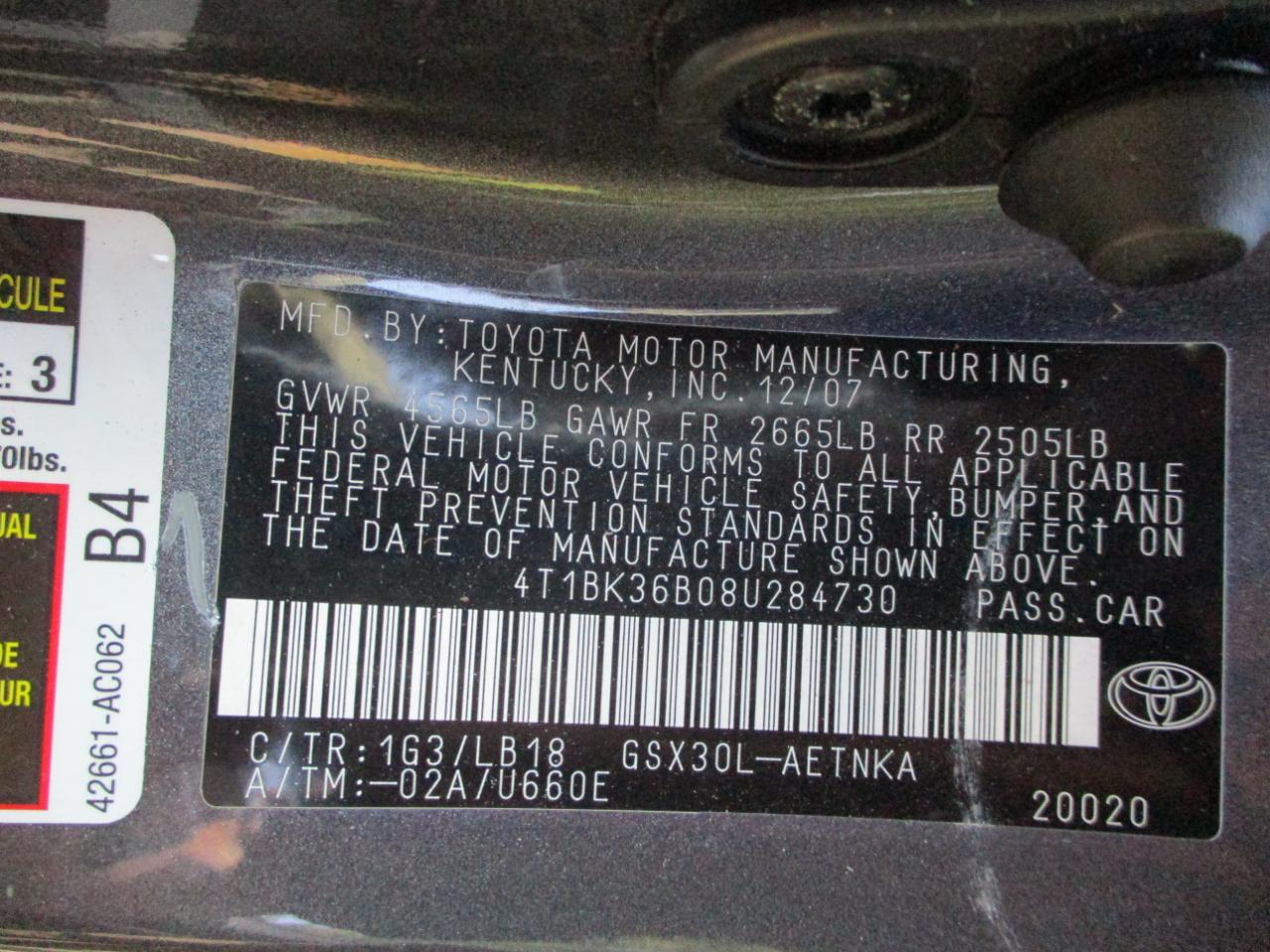 Toyota Avalon Touring 2008