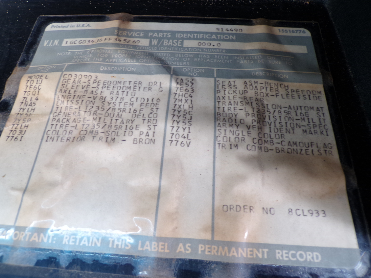 Chevrolet Trucks Pickup  1985