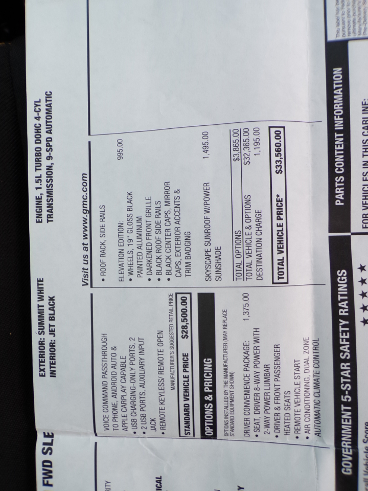 GMC Terrain FWD 4dr SLE 2021