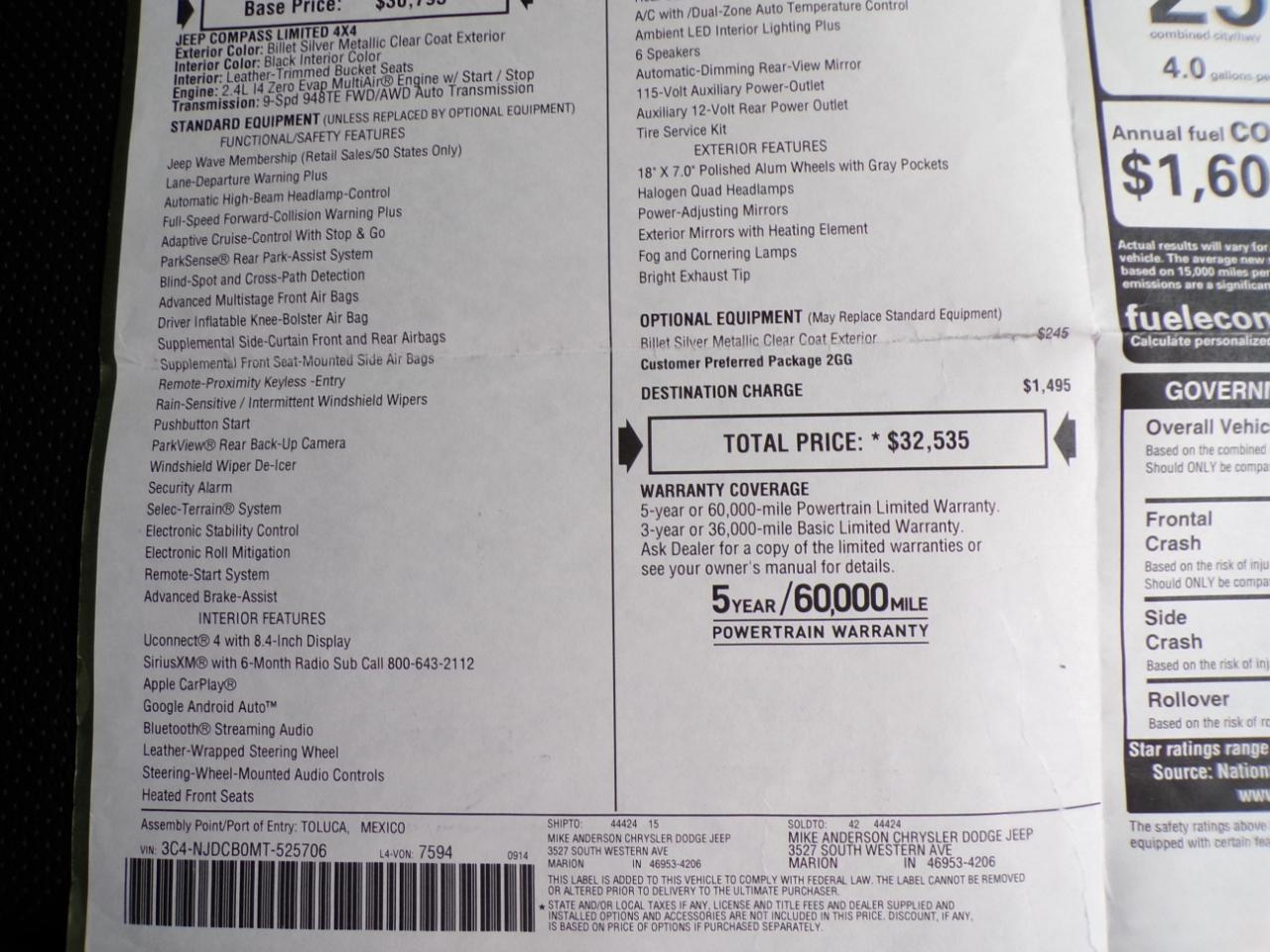 Jeep Compass Limited 4x4 2021