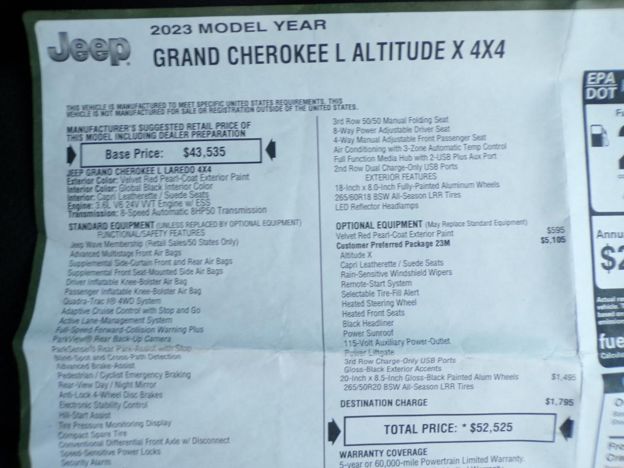 Jeep Grand Cherokee L Altitude X 4x4 2023