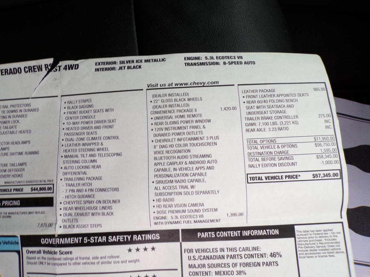 Chevrolet Silverado 1500 4WD Crew Cab 147" RST 2020